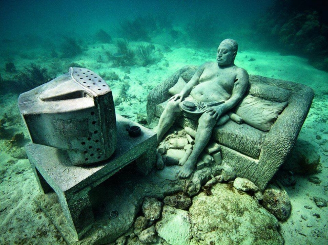 Музей подводных скульптур в Канкуне (Cancun Underwater Museum)